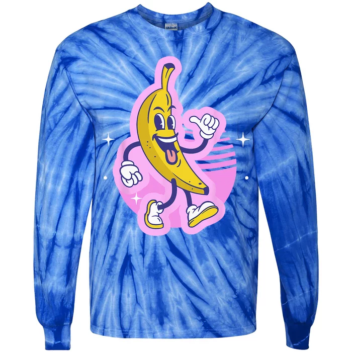 Banana Lover Summer Tropical Fruit Lover Banana Lover Tie-Dye Long Sleeve Shirt