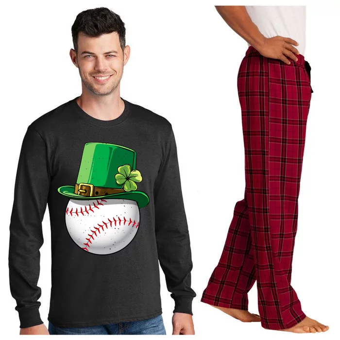 Baseball Leprechaun St Patricks Day Gift Cool Gift Long Sleeve Pajama Set