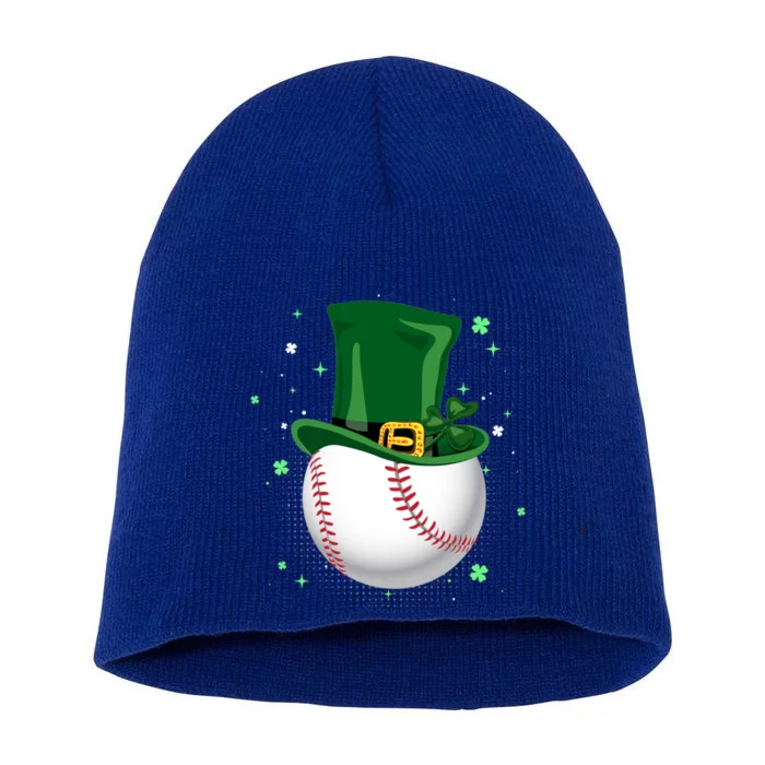 Baseball Leprechaun St Patricks Day Gift Short Acrylic Beanie