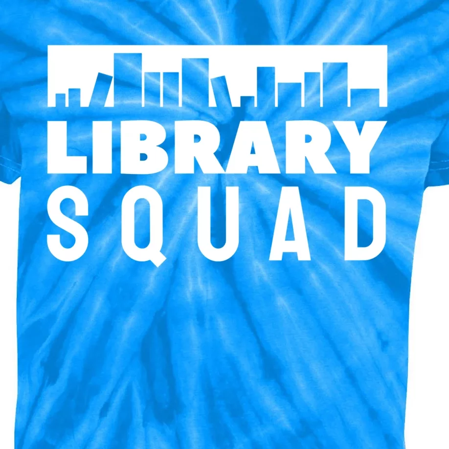 Bookworm Library Squad Librarian Themed Gift Kids Tie-Dye T-Shirt