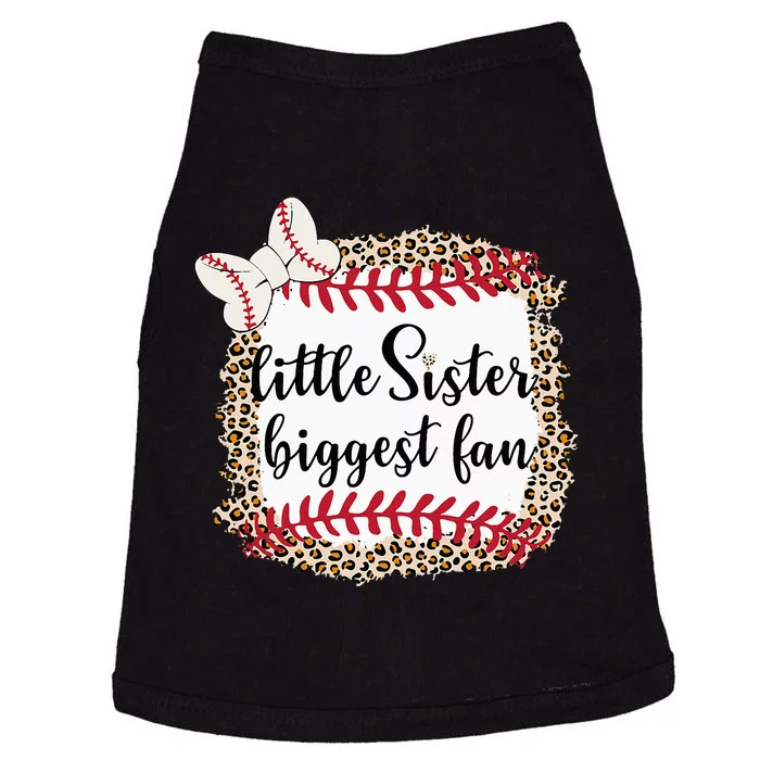 Baseball Little Sister Biggest Fan For Baseball Player Doggie Tank