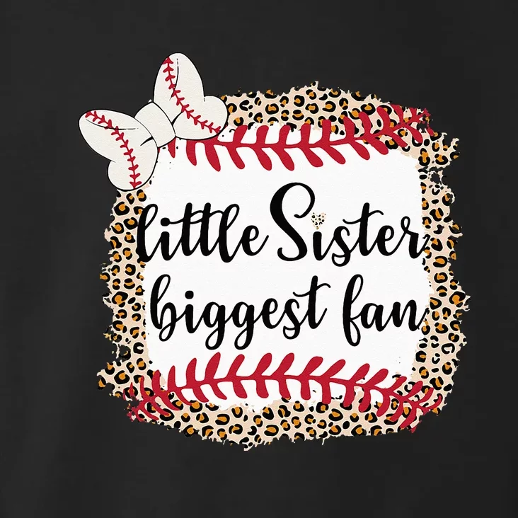 Baseball Little Sister Biggest Fan For Baseball Player Toddler Hoodie