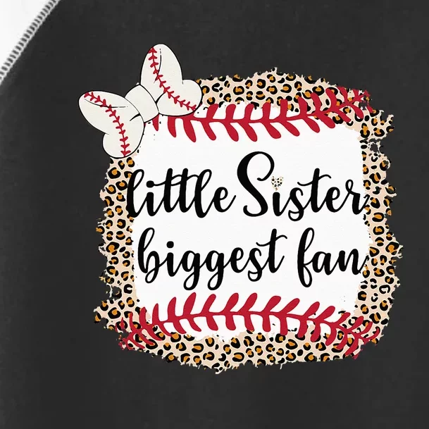 Baseball Little Sister Biggest Fan For Baseball Player Toddler Fine Jersey T-Shirt