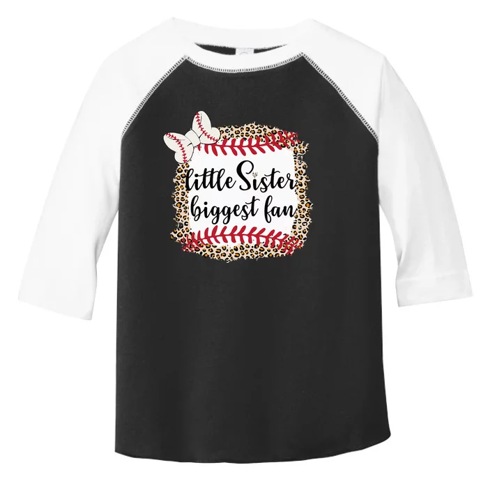 Baseball Little Sister Biggest Fan For Baseball Player Toddler Fine Jersey T-Shirt