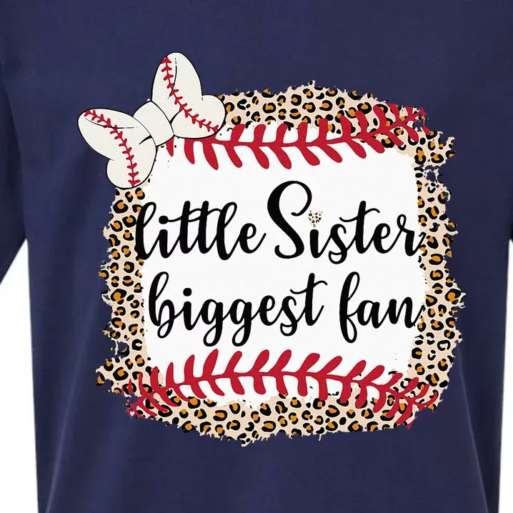 Baseball Little Sister Biggest Fan For Baseball Player Sueded Cloud Jersey T-Shirt