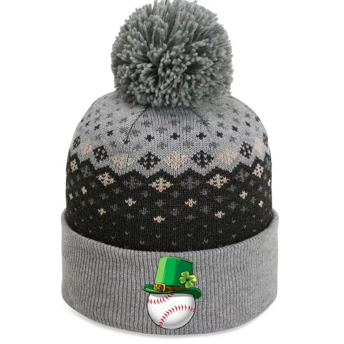 Baseball Leprechaun St Patricks Day Gift For Boy Girl The Baniff Cuffed Pom Beanie