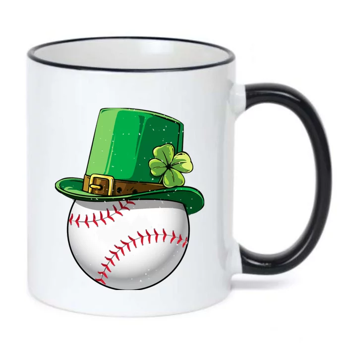 Baseball Leprechaun St Patricks Day Gift For Boy Girl Black Color Changing Mug