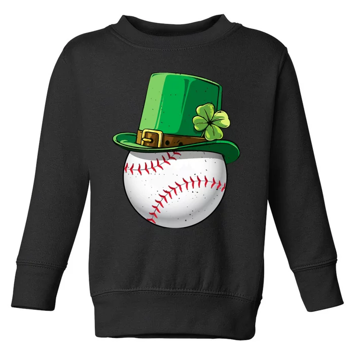 Baseball Leprechaun St Patricks Day Gift For Boy Girl Toddler Sweatshirt