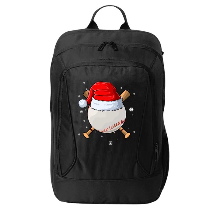 Baseball Lover Santa Christmas Holiday City Backpack