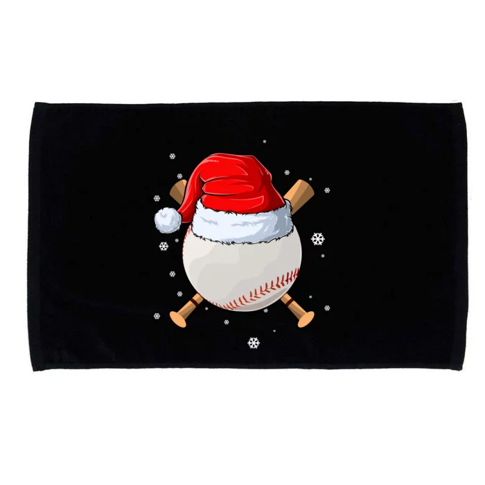 Baseball Lover Santa Christmas Holiday Microfiber Hand Towel