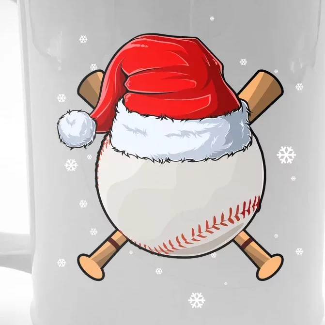 Baseball Lover Santa Christmas Holiday Front & Back Beer Stein