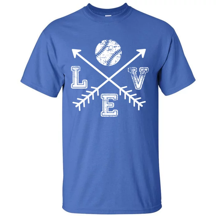 Baseball Love Sport Arrow Gift Tall T-Shirt