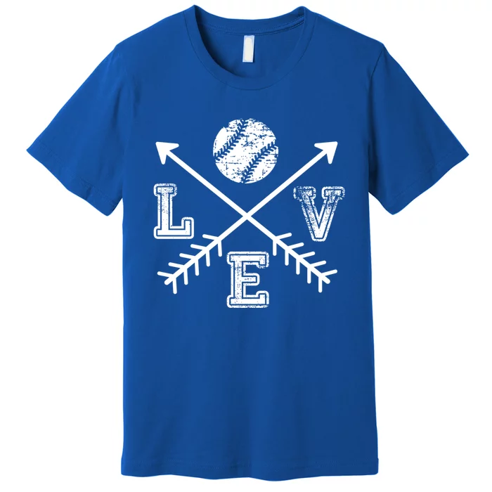 Baseball Love Sport Arrow Gift Premium T-Shirt