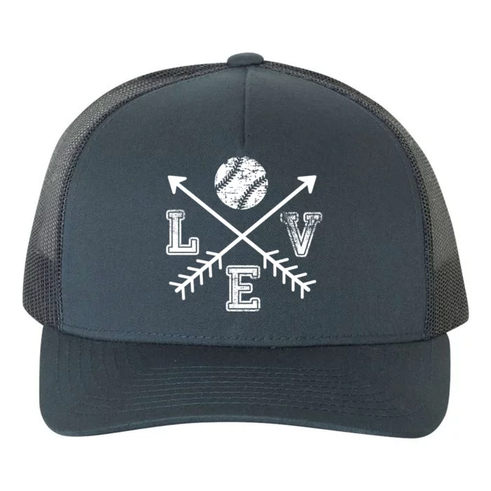 Baseball Love Sport Arrow Gift Yupoong Adult 5-Panel Trucker Hat