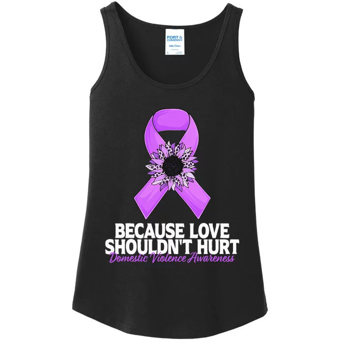 Because Love Shouldnt Hurt Domestic Violence Awareness Ladies Essential Tank