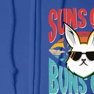 Bunny Lover Suns Out Buns Out Gift Full Zip Hoodie