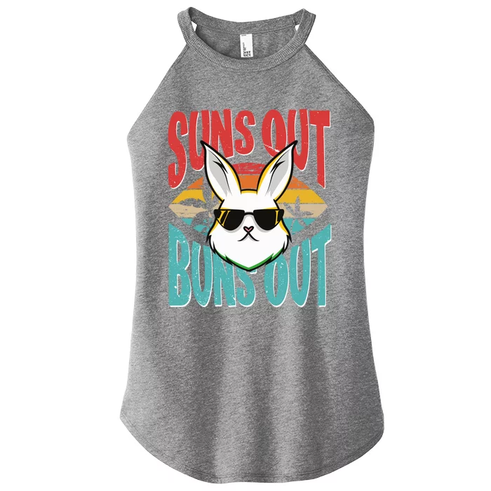 Bunny Lover Suns Out Buns Out Gift Women’s Perfect Tri Rocker Tank