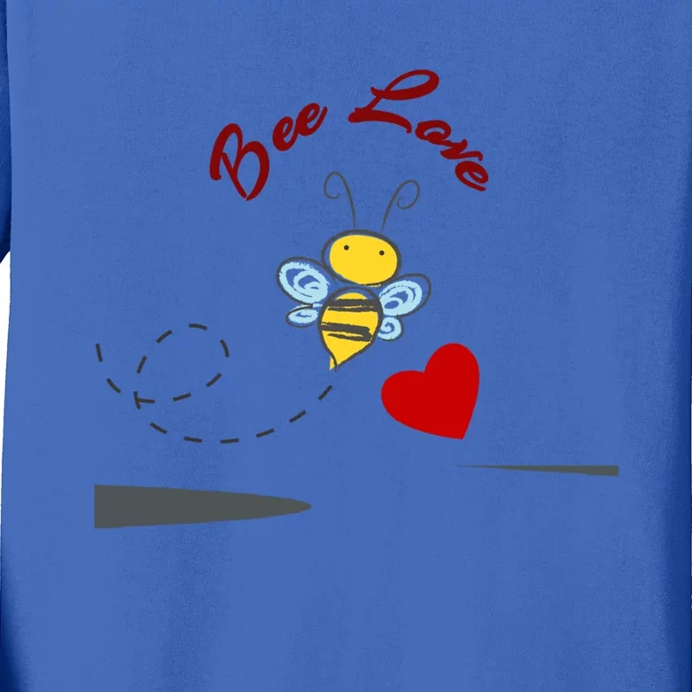 Bee Love Spiritual Valentines Day Gift Kids Long Sleeve Shirt