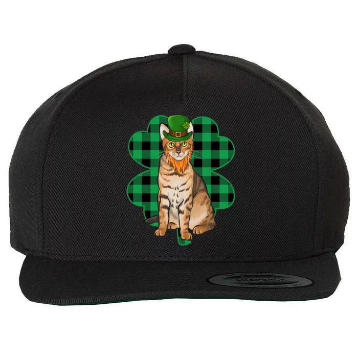 Bengal Leprechaun St Patricks Day Lucky Clover Great Gift Wool Snapback Cap