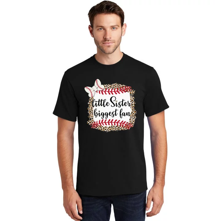 Baseball Little Sister Biggest Fan funny Baseball Player Tall T-Shirt