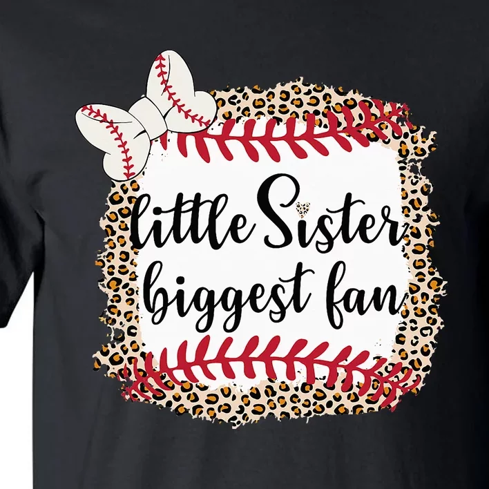 Baseball Little Sister Biggest Fan funny Baseball Player Tall T-Shirt