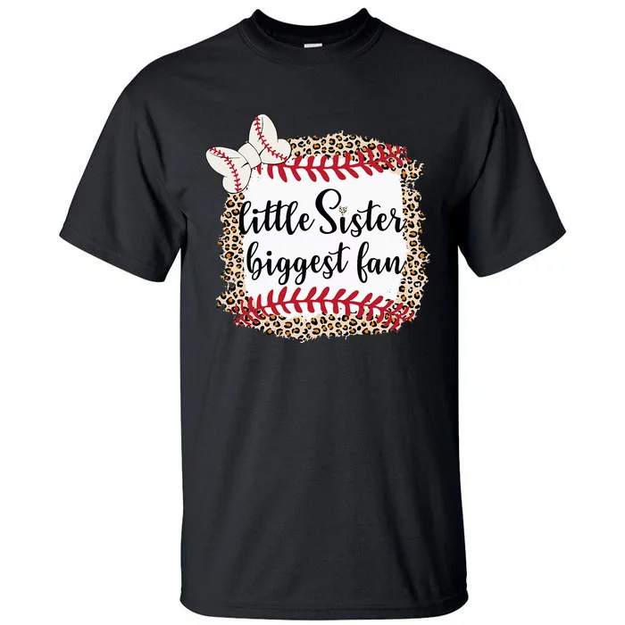 Baseball Little Sister Biggest Fan funny Baseball Player Tall T-Shirt