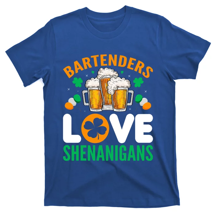 Bartenders Love Shenanigans Funny St Patricks Day Gift T-Shirt