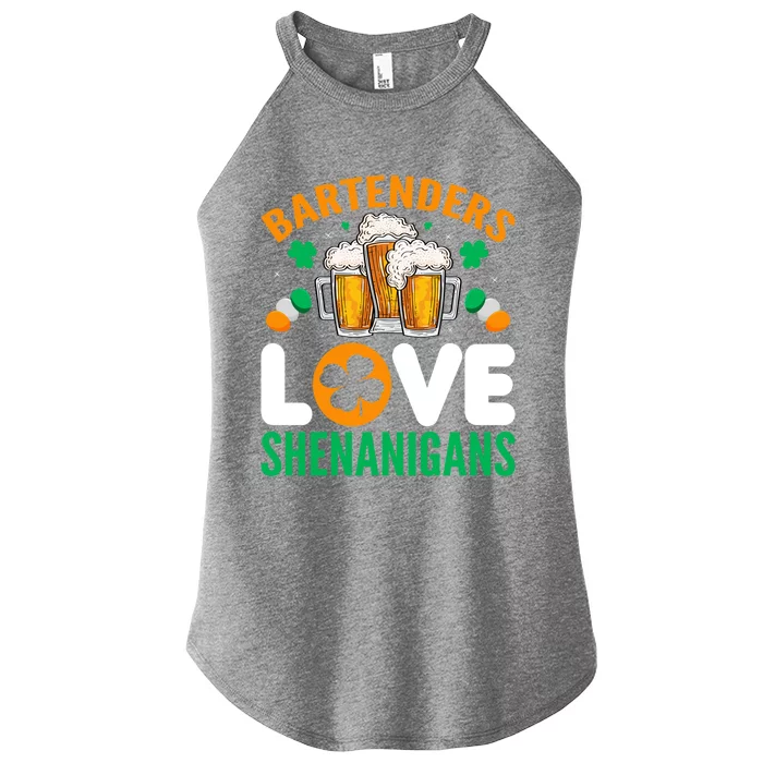 Bartenders Love Shenanigans Funny St Patricks Day Gift Women’s Perfect Tri Rocker Tank