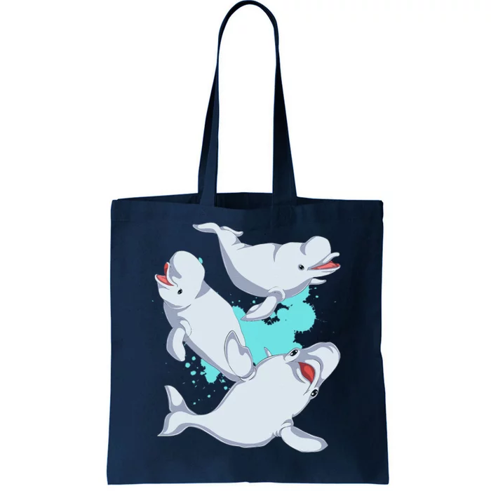 Beluga Lover Sea Creature Ocean Mammal Animal Beluga Whale Tote Bag