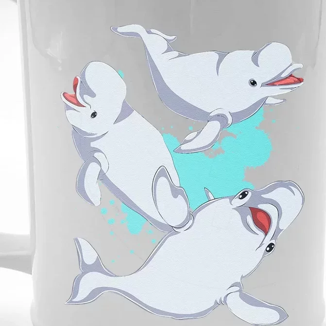 Beluga Lover Sea Creature Ocean Mammal Animal Beluga Whale Front & Back Beer Stein