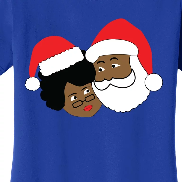 Black Loving Santa Claus And Mrs Claus Ethnic Christmas Meaningful Gift Women's T-Shirt