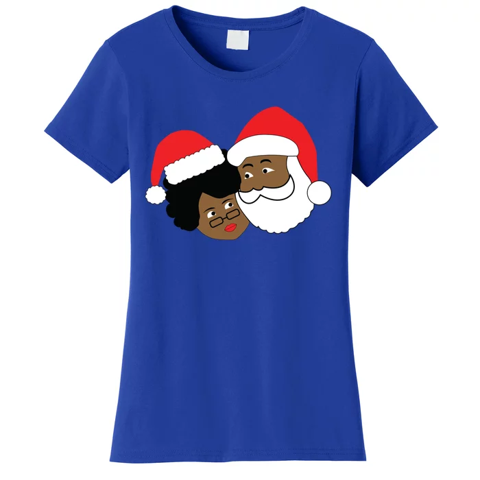 Black Loving Santa Claus And Mrs Claus Ethnic Christmas Meaningful Gift Women's T-Shirt