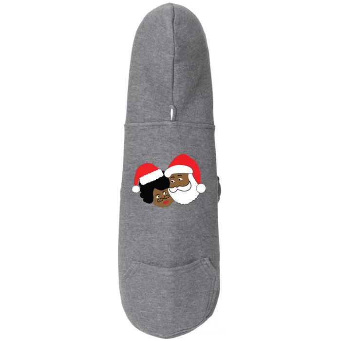 Black Loving Santa Claus And Mrs Claus Ethnic Christmas Meaningful Gift Doggie 3-End Fleece Hoodie