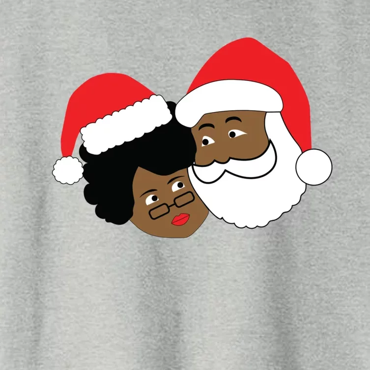 Black Loving Santa Claus And Mrs Claus Ethnic Christmas Meaningful Gift Women's Crop Top Tee