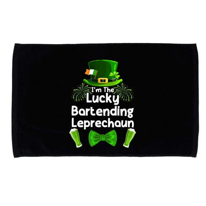 Bartending Leprechaun St Patrick's Day Bartender Funny Gift Microfiber Hand Towel