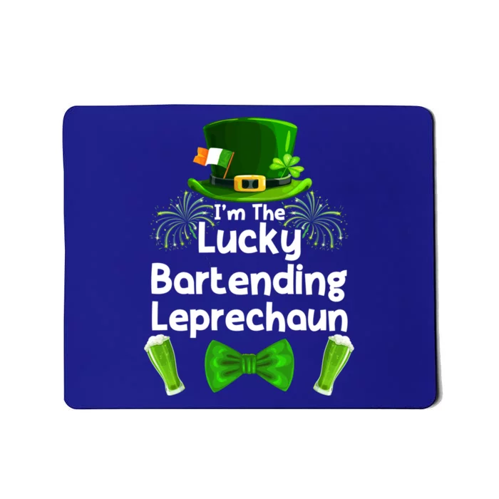 Bartending Leprechaun St Patrick's Day Bartender Funny Gift Mousepad