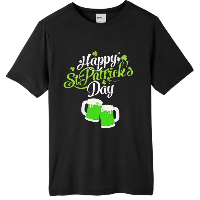 Beer Lucky Shamrock Happy St Patricks Day Green ChromaSoft Performance T-Shirt