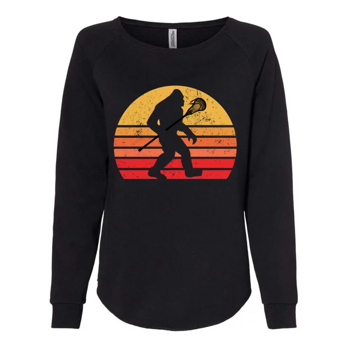 Bigfoot Lacrosse Stick Vintage Surf Sun Funny Lax Gift Womens California Wash Sweatshirt