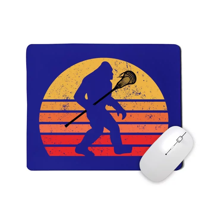 Bigfoot Lacrosse Stick Vintage Surf Sun Funny Lax Gift Mousepad