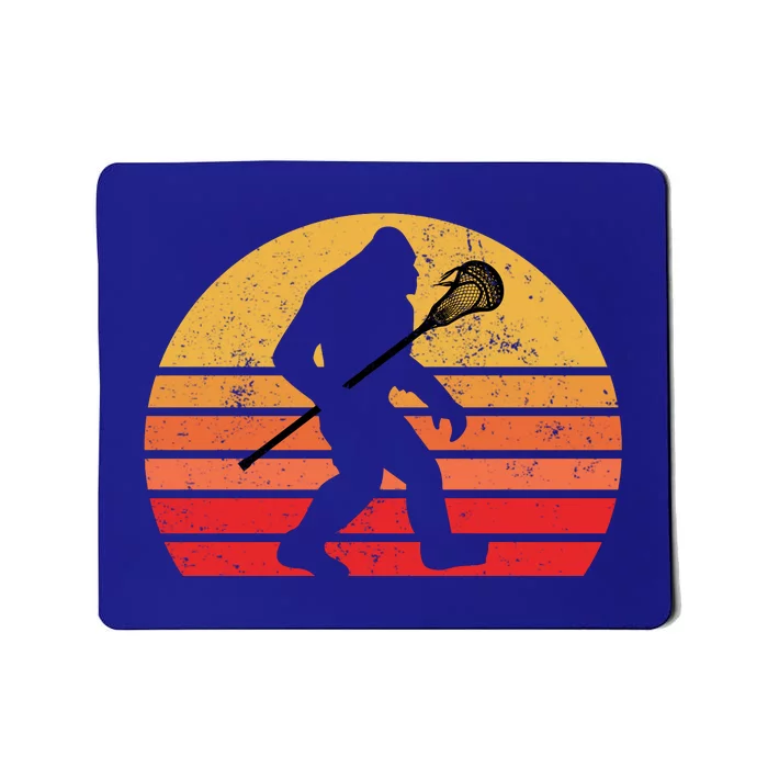 Bigfoot Lacrosse Stick Vintage Surf Sun Funny Lax Gift Mousepad