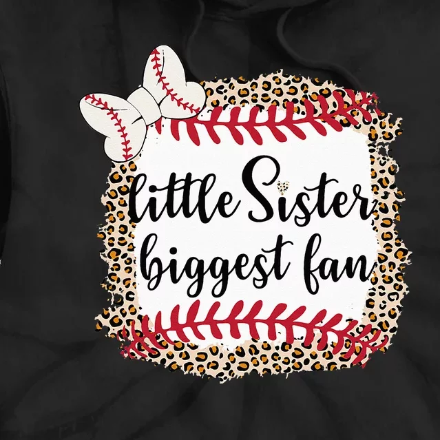 Baseball Little Sister Biggest Fan For Baseball Player Tie Dye Hoodie