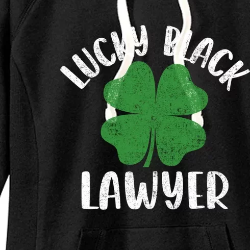 Black Lawyer St Patrick's Day African American Attorney Gift Women's Fleece Hoodie