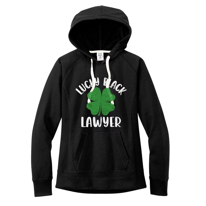 Black Lawyer St Patrick's Day African American Attorney Gift Women's Fleece Hoodie