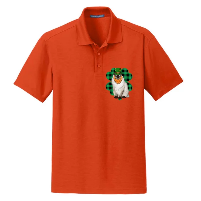 Bir Leprechaun St Patricks Day Lucky Clover Gift Dry Zone Grid Performance Polo