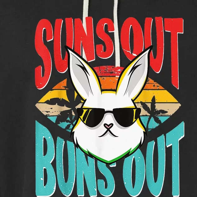 Bunny Lover Suns Out Buns Out Garment-Dyed Fleece Hoodie