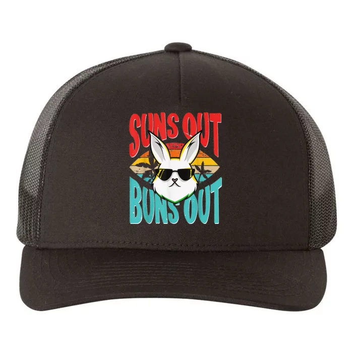 Bunny Lover Suns Out Buns Out Yupoong Adult 5-Panel Trucker Hat