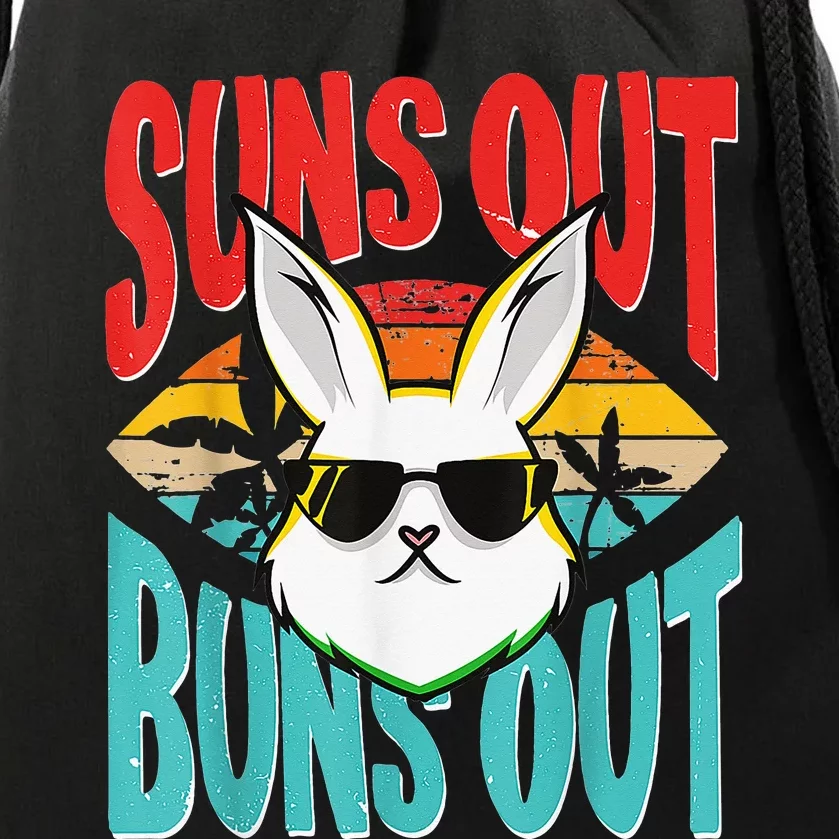 Bunny Lover Suns Out Buns Out Drawstring Bag