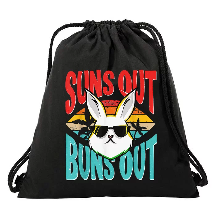 Bunny Lover Suns Out Buns Out Drawstring Bag