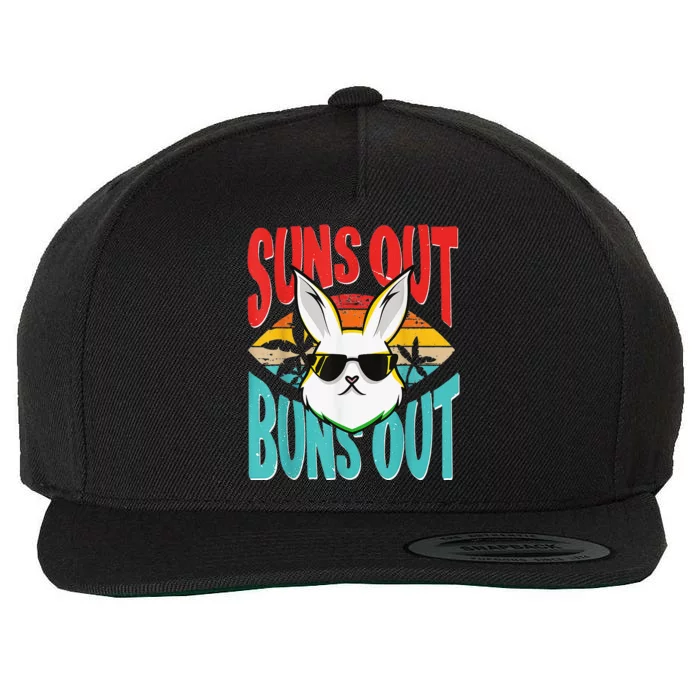 Bunny Lover Suns Out Buns Out Wool Snapback Cap