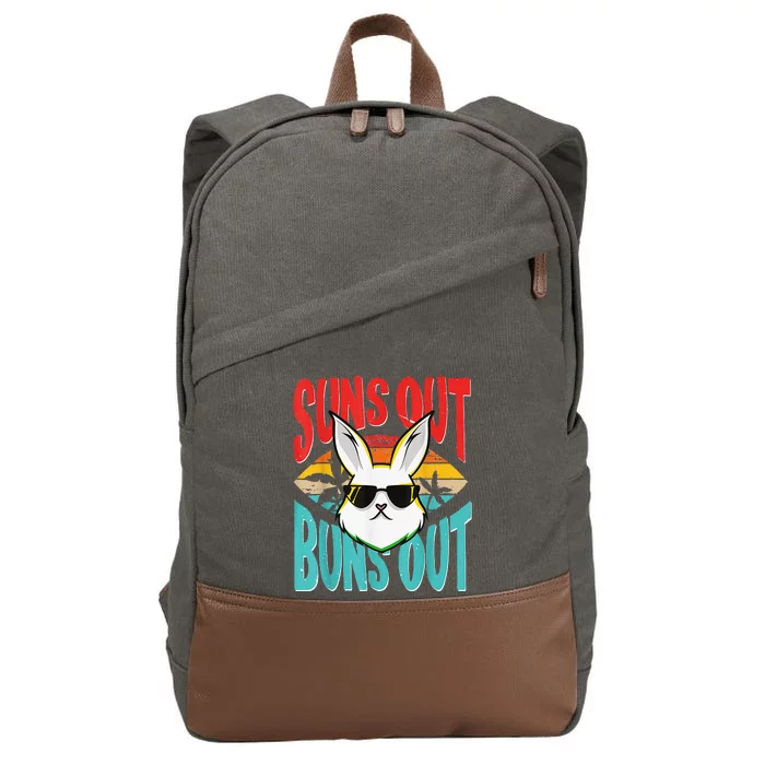 Bunny Lover Suns Out Buns Out Cotton Canvas Backpack